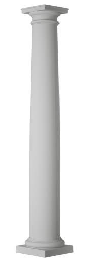 Round Tapered Smooth Columns